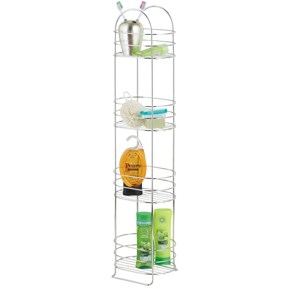 VonHaus Scaffale Bagno Cromato 4 Ripiani 87 cm