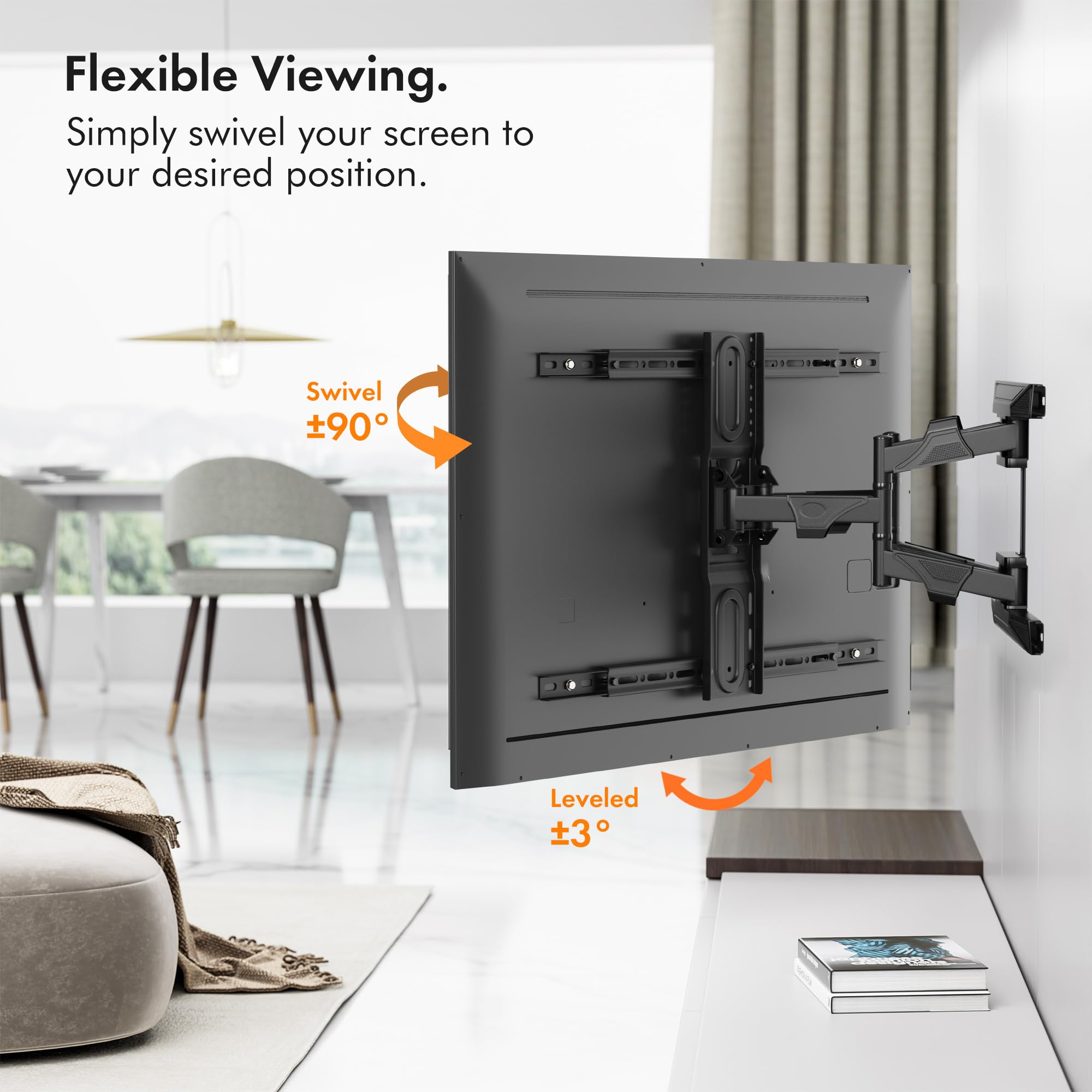 VonHaus Staffa TV Parete 37-70" VESA 600x400 Inclinabile 45 kg
