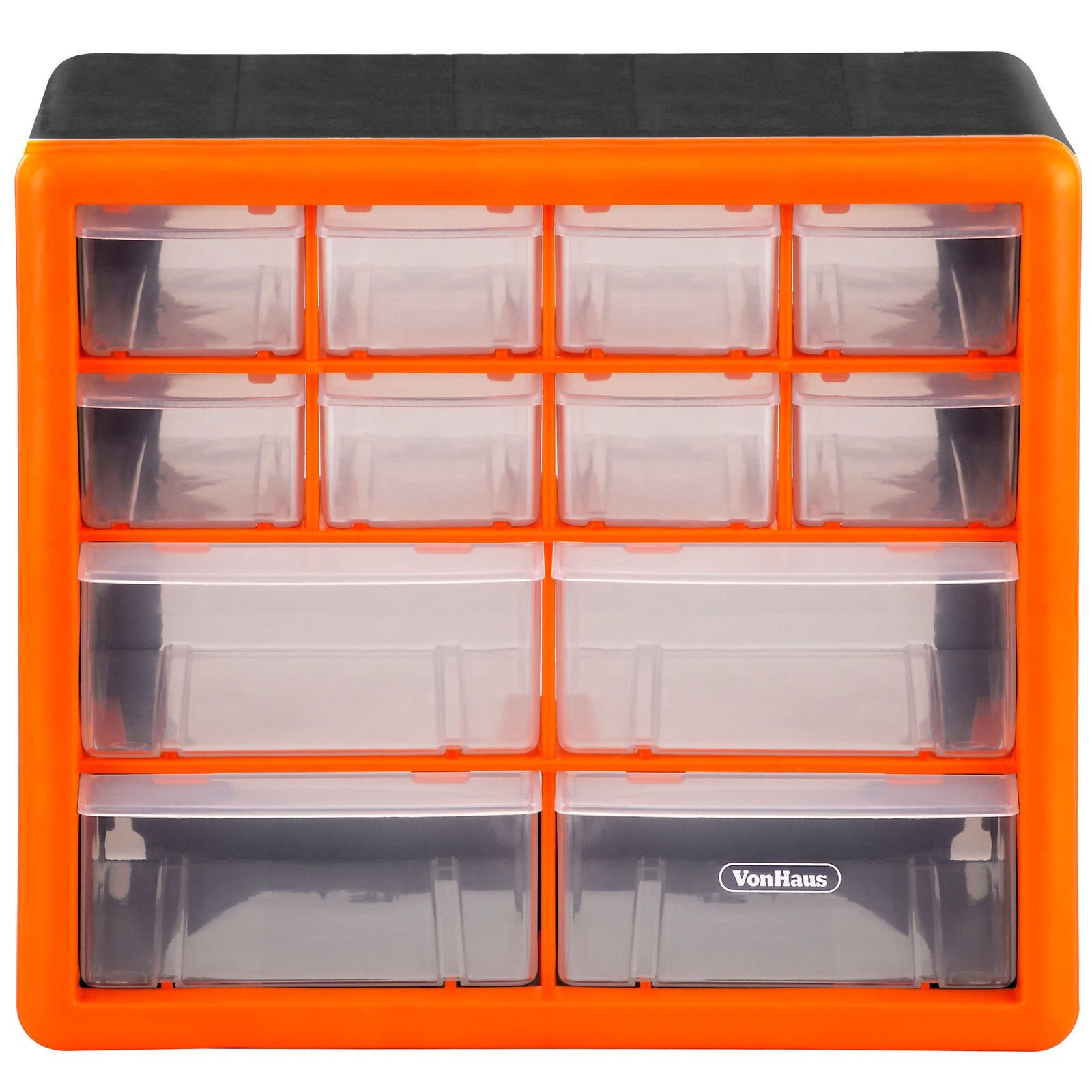 VonHaus Organizer 12 Cassetti Viti 26,7x16x23,5 cm Plastica