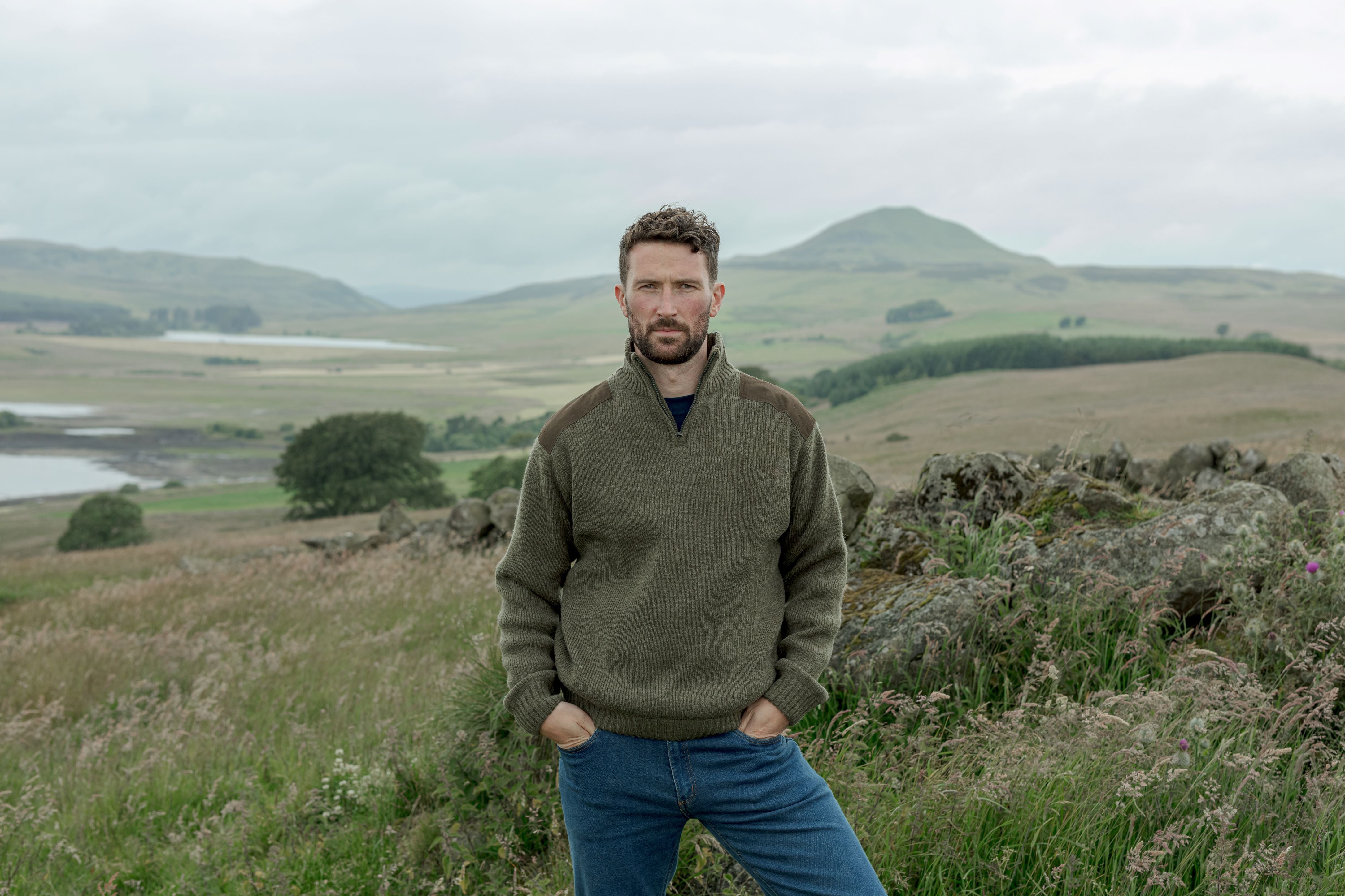 Hoggs of Fife Hebrides II 1/4 Zip Pile antivento lana