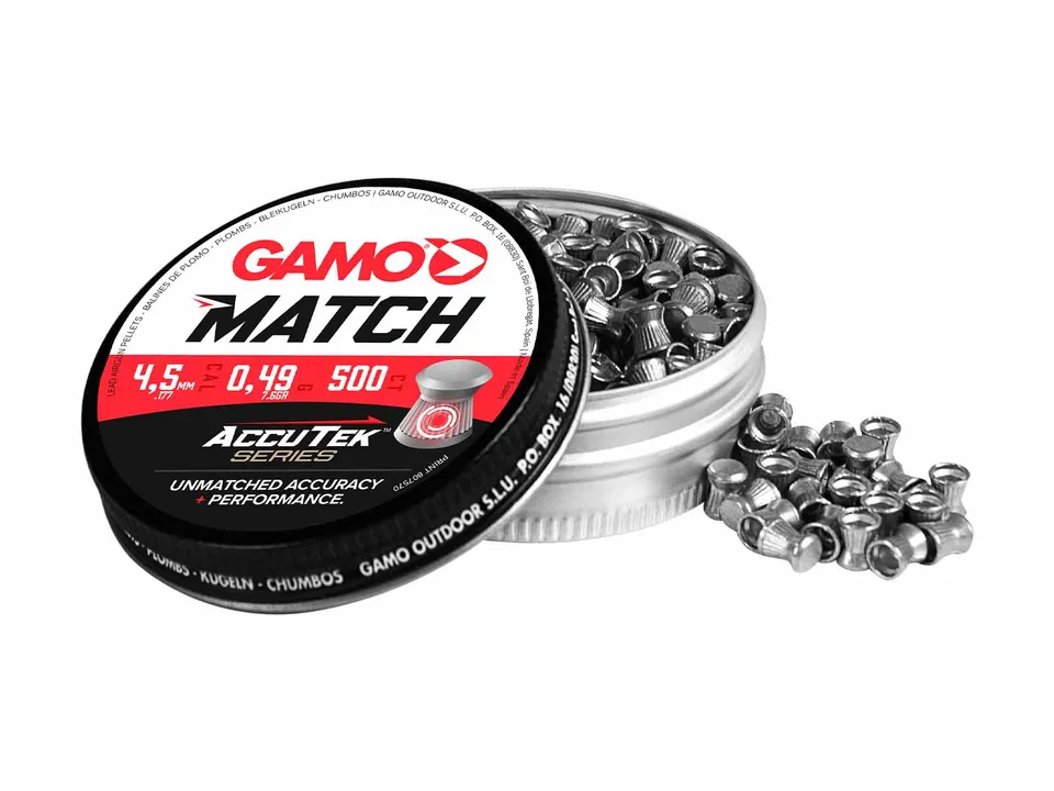 Gamo AccuTek Match piombini 4,5 mm 500 pezzi wadcutter