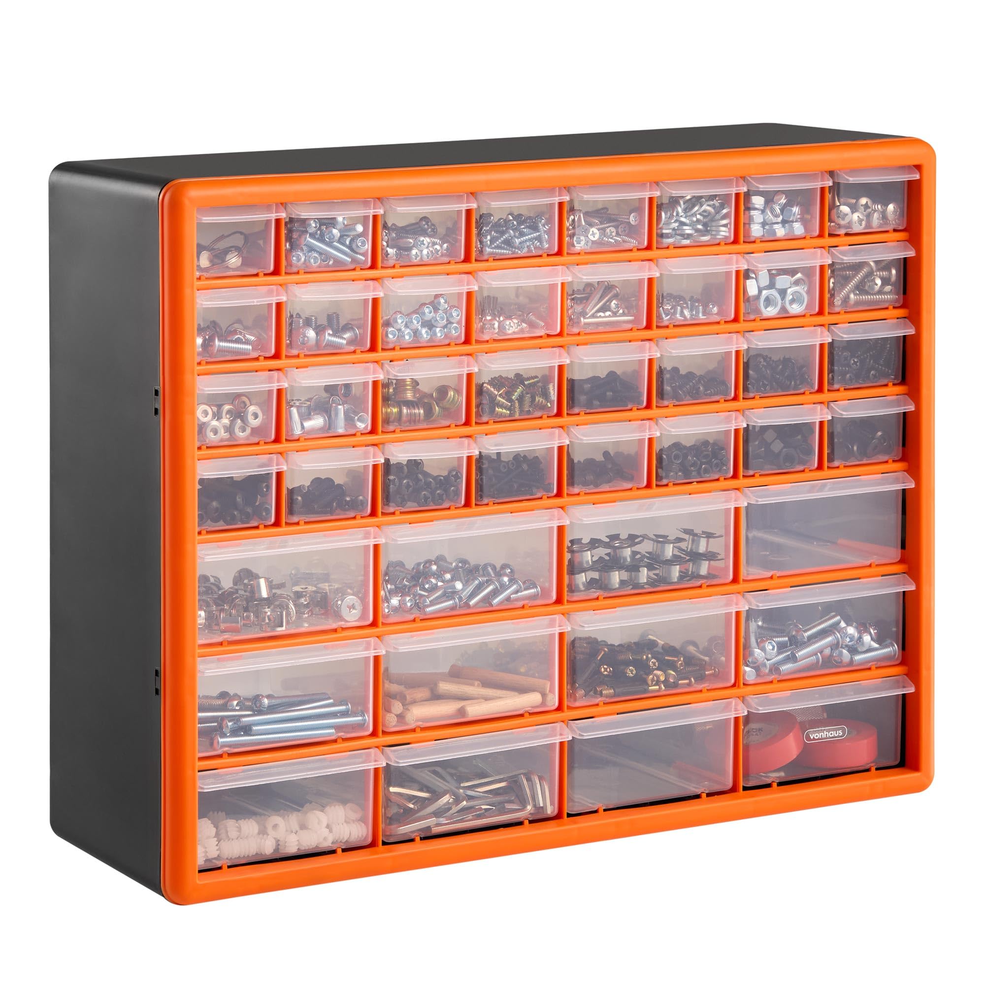 VonHaus Organizer 44 Cassettini Viti 50,5x16x39,5 cm Plastica