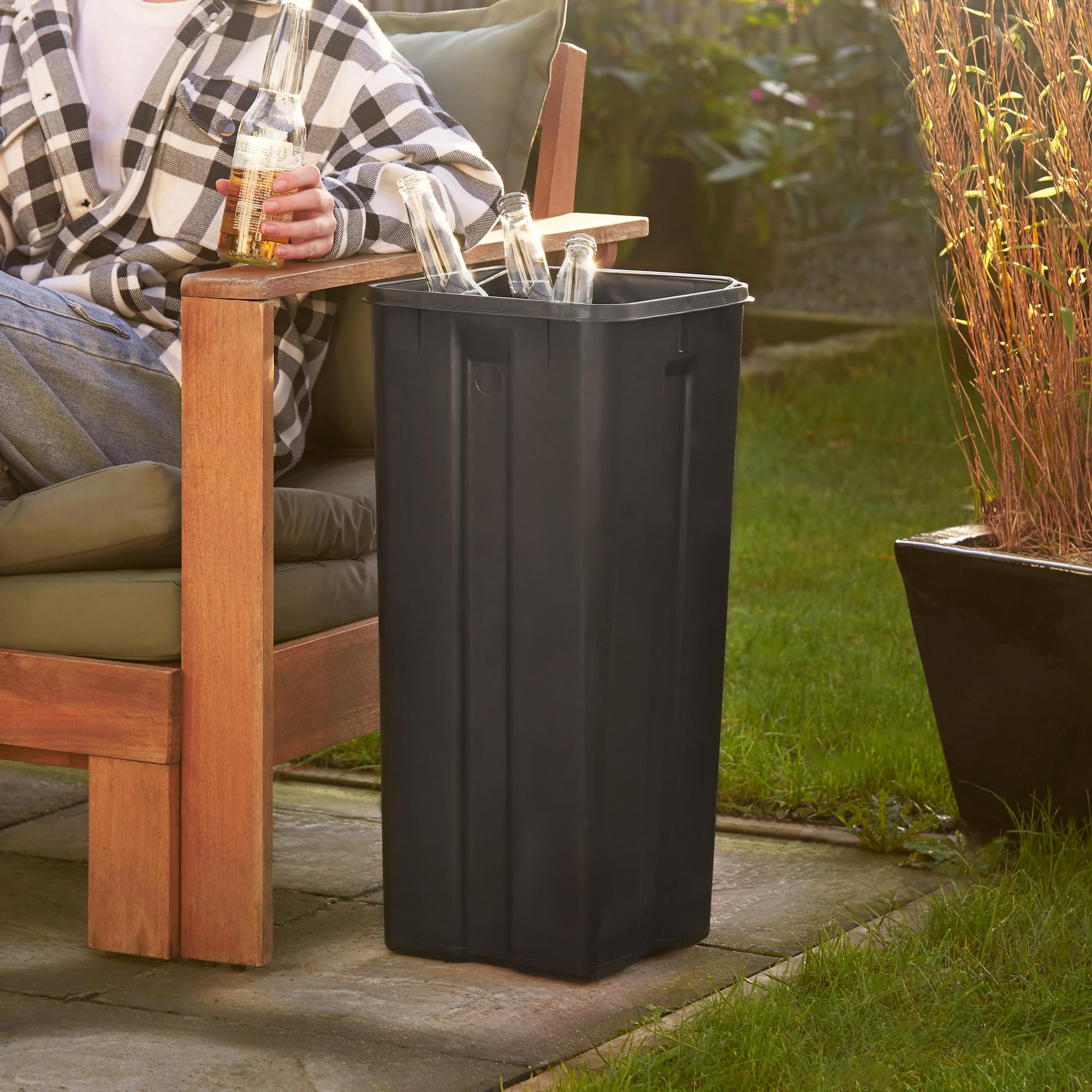 VonHaus pattumiera 2 scomparti inox 60 L a pedale