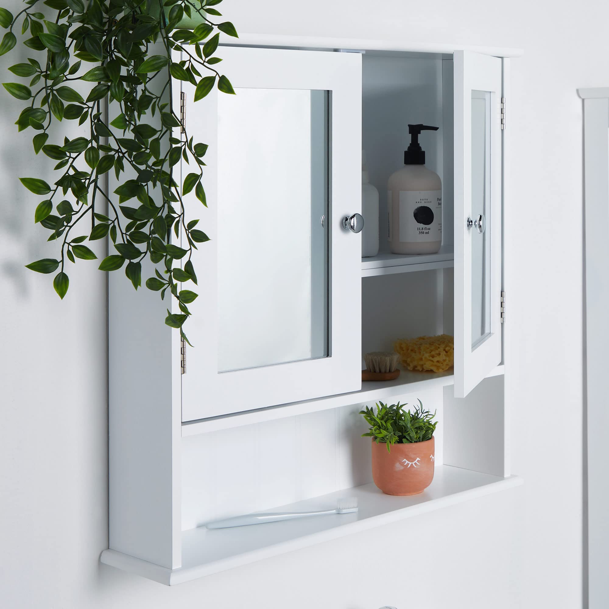 VonHaus Armadietto Bagno con Specchio 56 cm