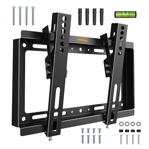 VonHaus Supporto TV a Parete 17-37" Inclinabile Acciaio