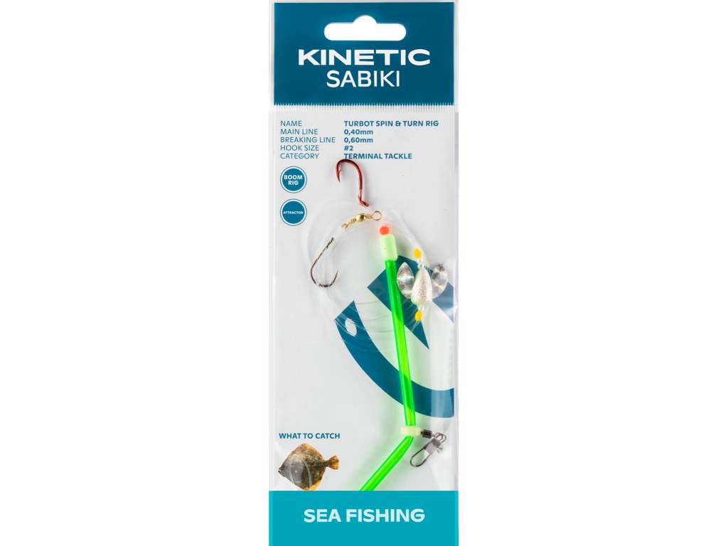 Kinetic Sabiki Turbot Rig terminale rombo amo 2 doppia