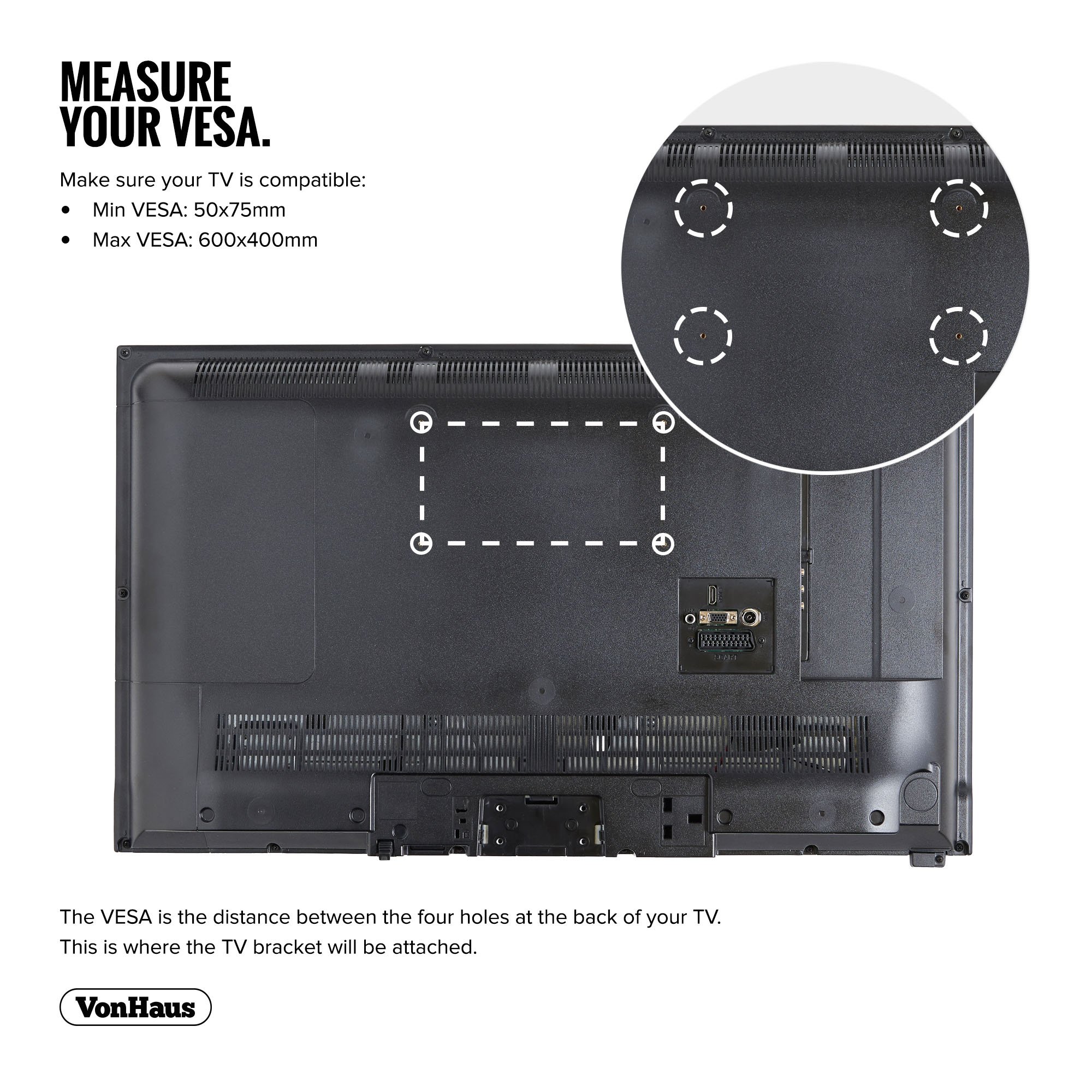Vonhaus Designer Habitat Supporto TV 37-70 Pollici