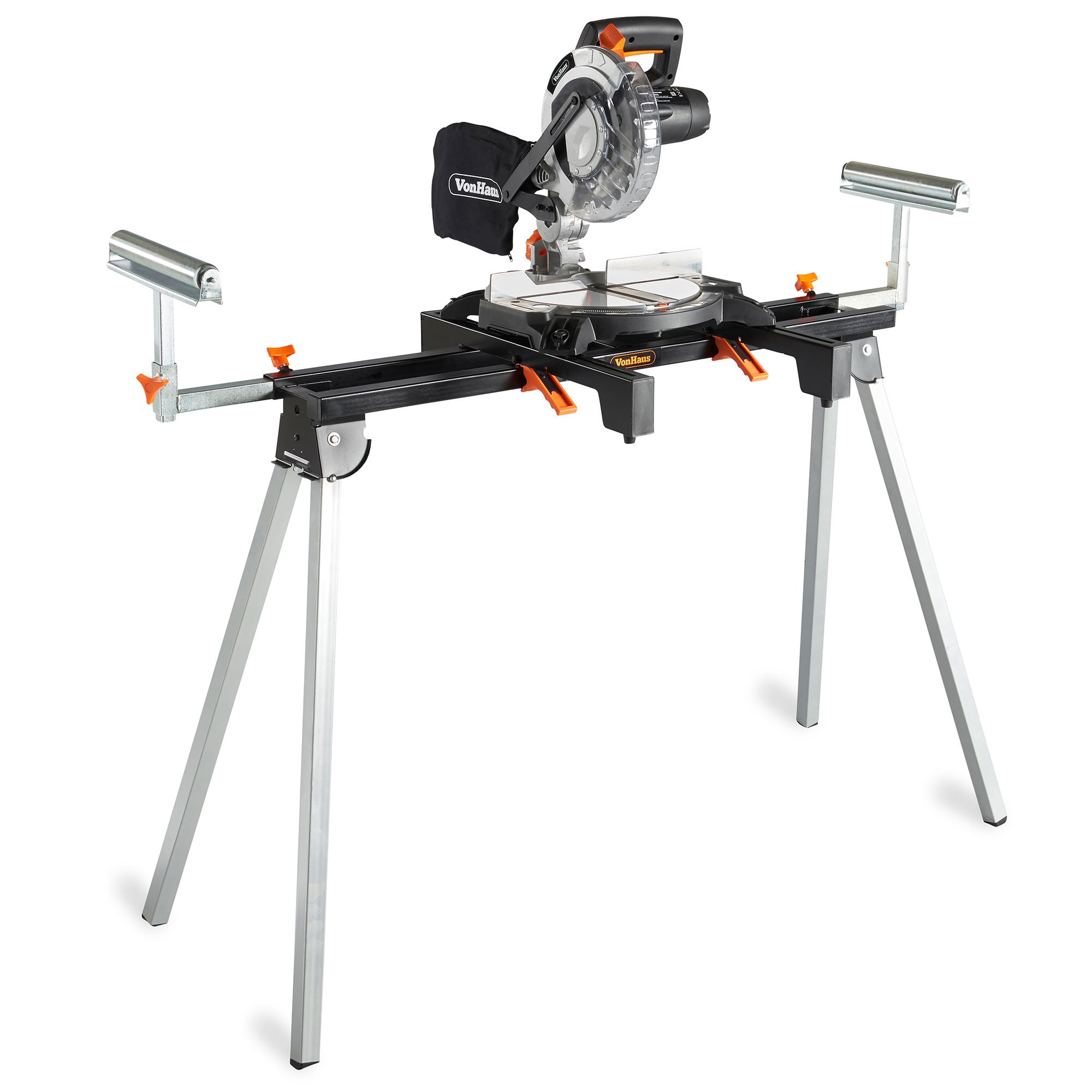 VonHaus supporto troncatrice cavalletto 100 kg estensibile
