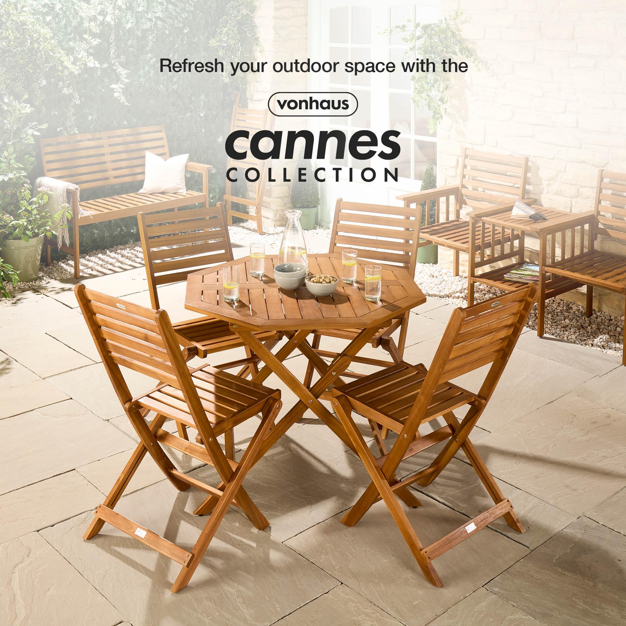 VonHaus Love Seat Collection Panchina Legno 2 posti