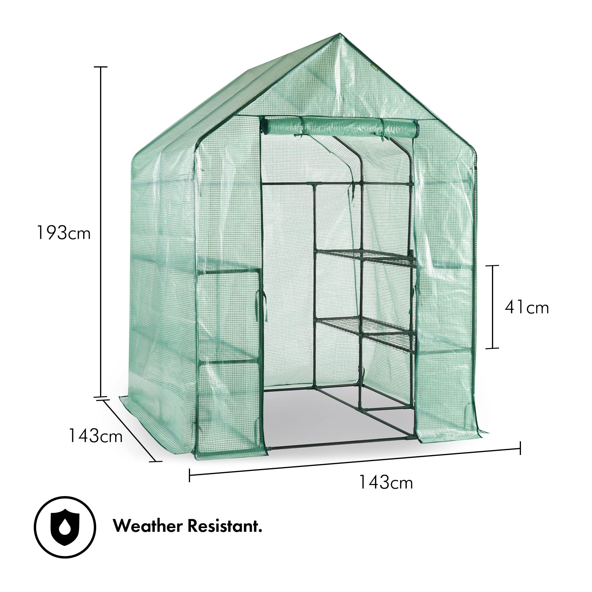 VonHaus Serra Compatta 193x143 cm 8 Ripiani PVC da Giardino