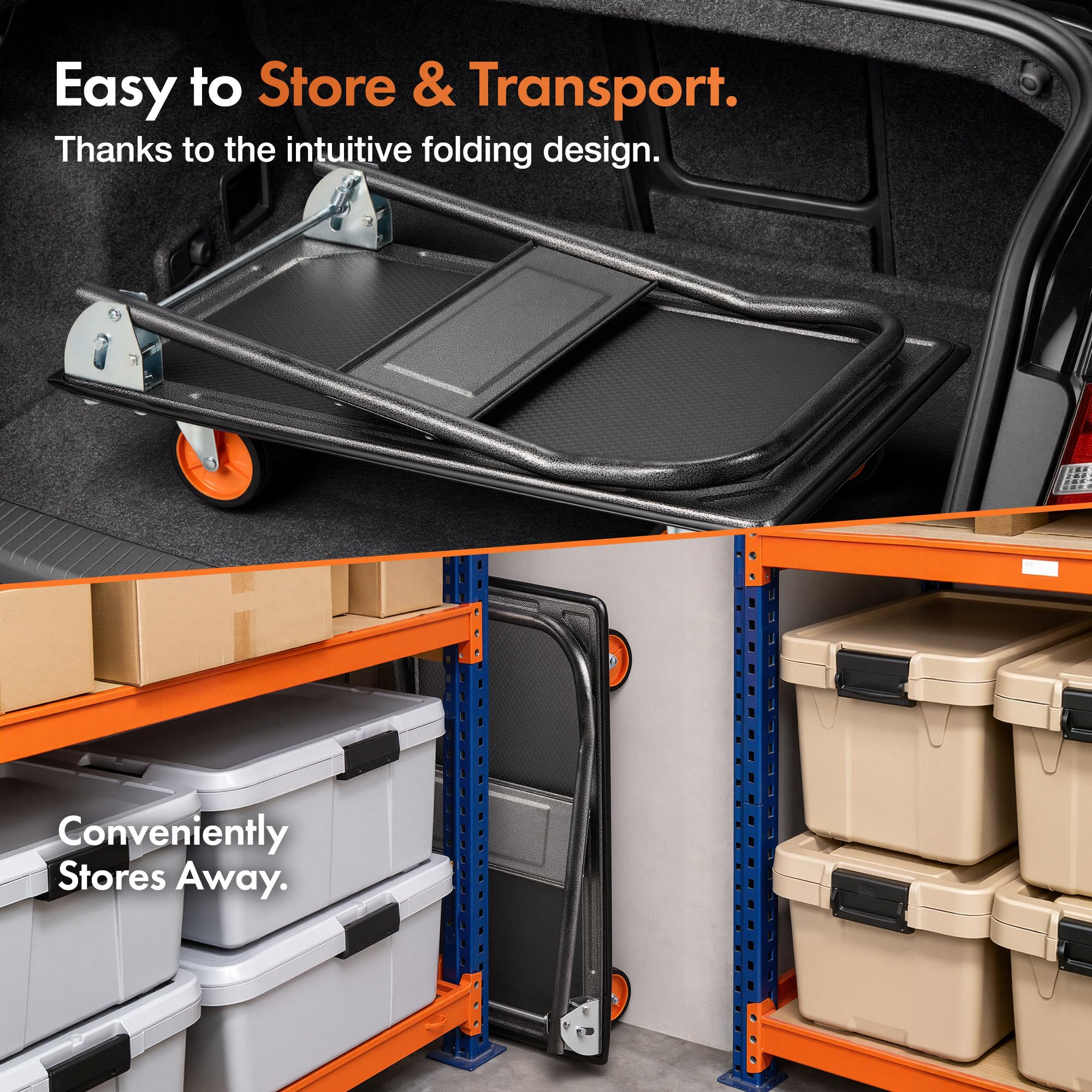 VonHaus Carrello Piattaforma 150 kg trasporto