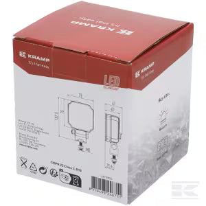 Faretto LED lavoro 20W 3000 lumen quadrato