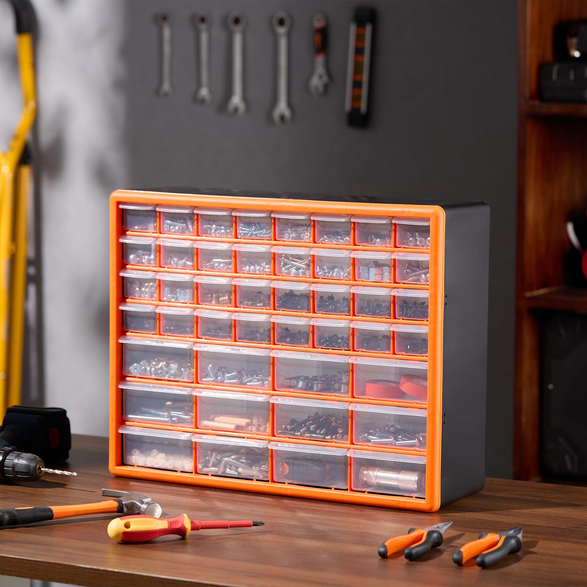 VonHaus Organizer 44 Cassettini Viti 50,5x16x39,5 cm Plastica