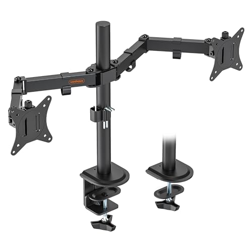 VonHaus Braccio Doppio Monitor 13-32" Regolabile VESA 75/100 Nero
