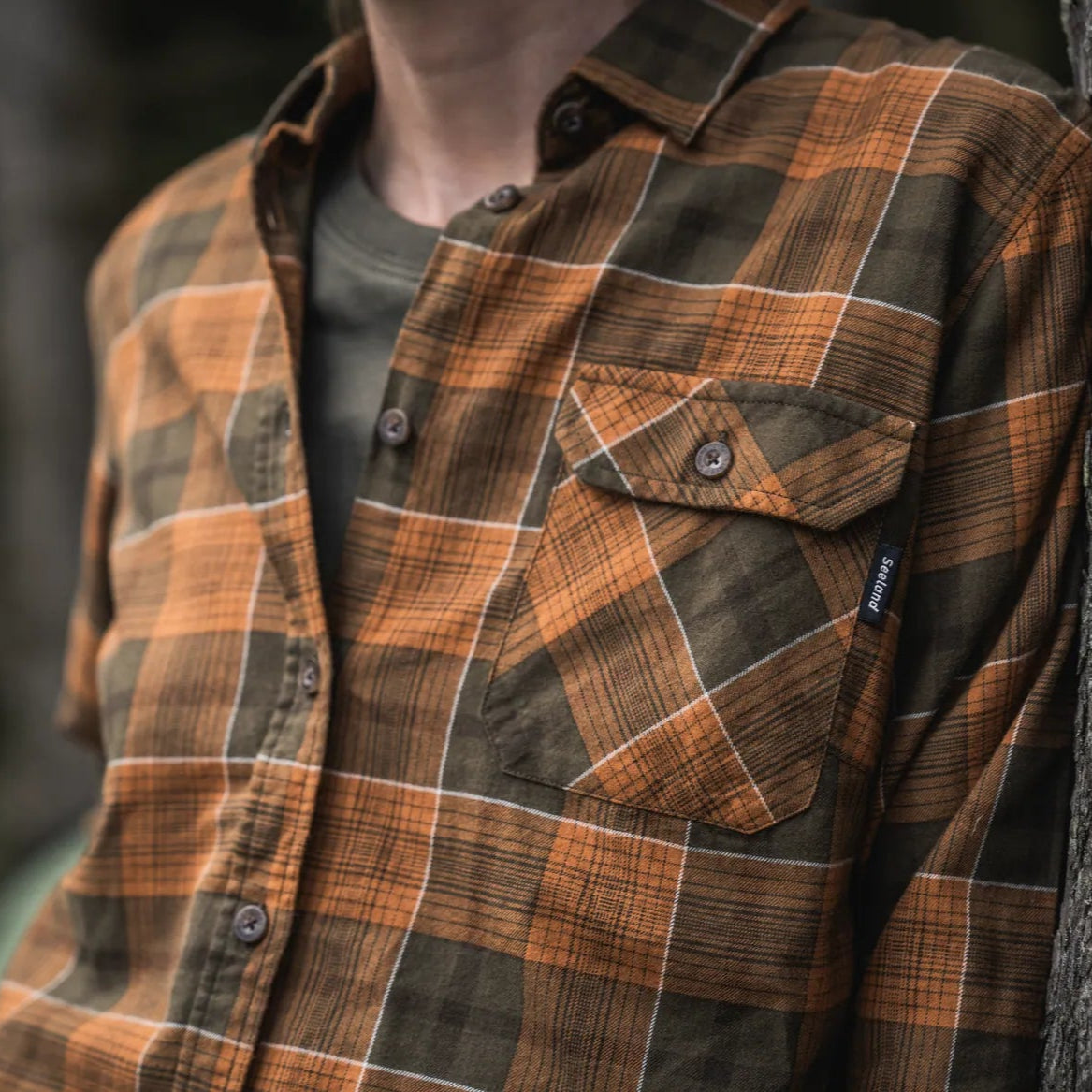 Seeland Skye Flannel camicia donna flanella Grizzly Brown quadri