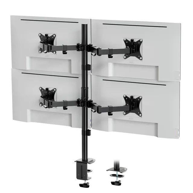 VonHaus supporto monitor 4 schermi 13-32" VESA acciaio
