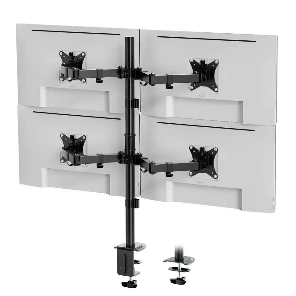 VonHaus supporto monitor 4 schermi 13-32" VESA acciaio