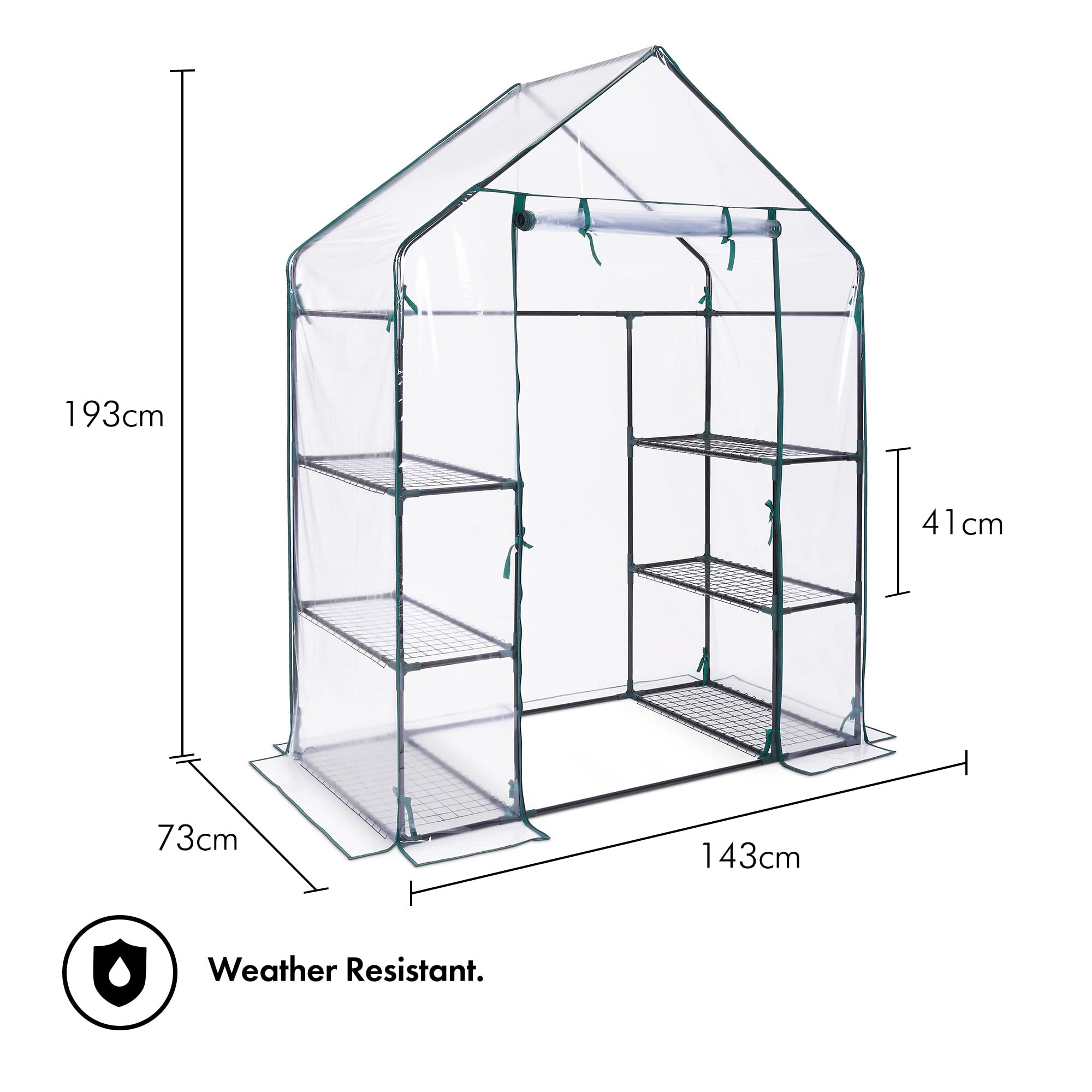 VonHaus Serra compatta 6 ripiani 193x143x73 cm PVC