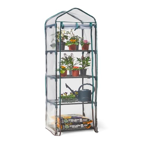 VonHaus Mini Serra PVC 4 Ripiani 158x69x49 cm Acciaio
