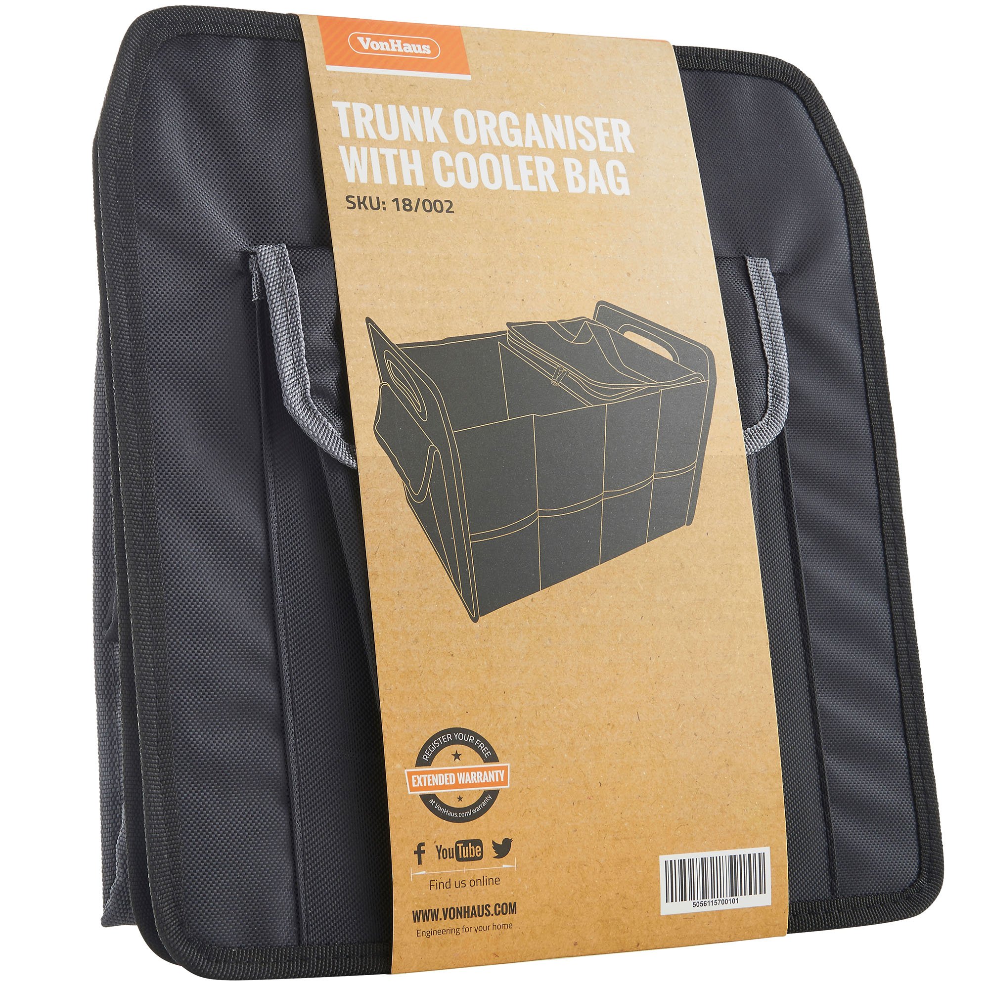 VonHaus organizer bagagliaio auto 43x33 cm impermeabile
