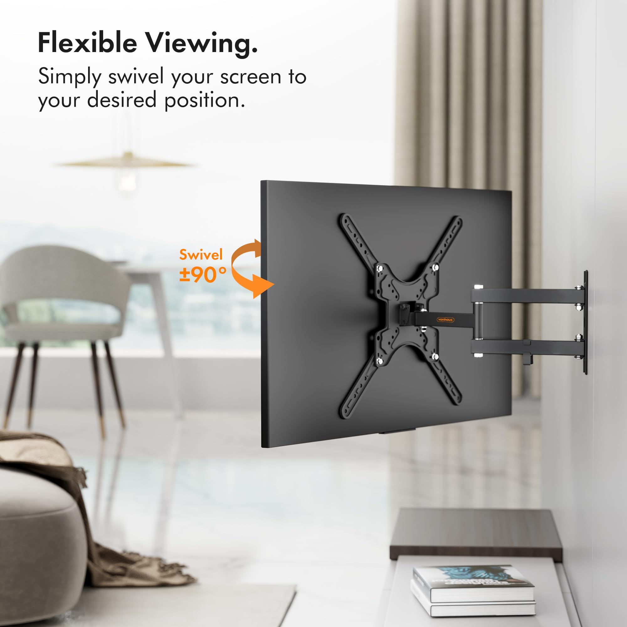 VonHaus supporto TV muro braccio 23-42 pollici 35 kg