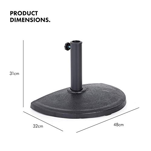 VonHaus base 9 kg mezzo ombrellone semicircolare da muro