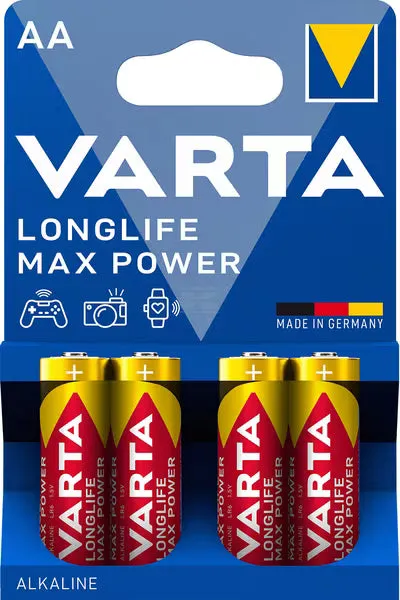Varta AA pile alcaline 2980 mAh 1,5V 4 pezzi
