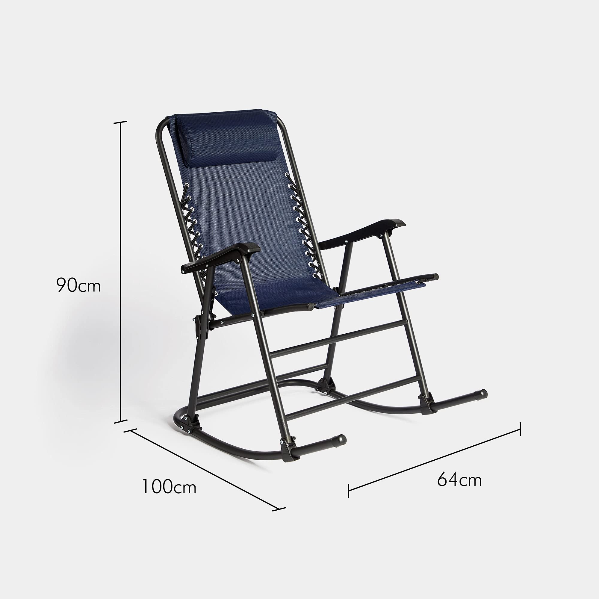 VonHaus gravità zero sedia a dondolo giardino pieghevole