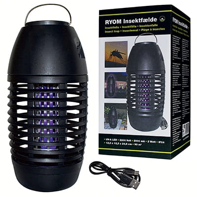Ryom 2W LED trappola per insetti ricaricabile esterno
