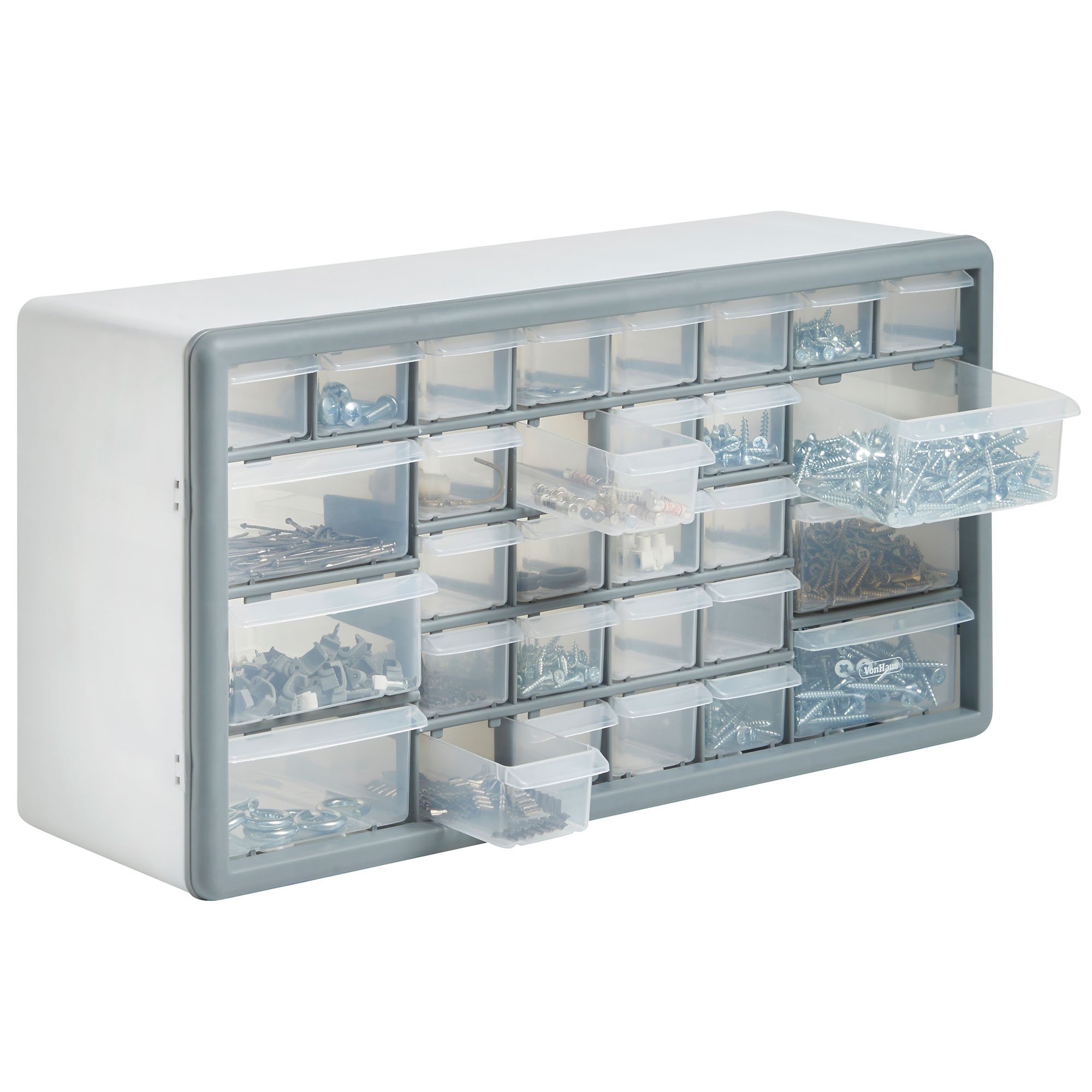 VonHaus Organizer 30 cassetti portaviti da parete grigio