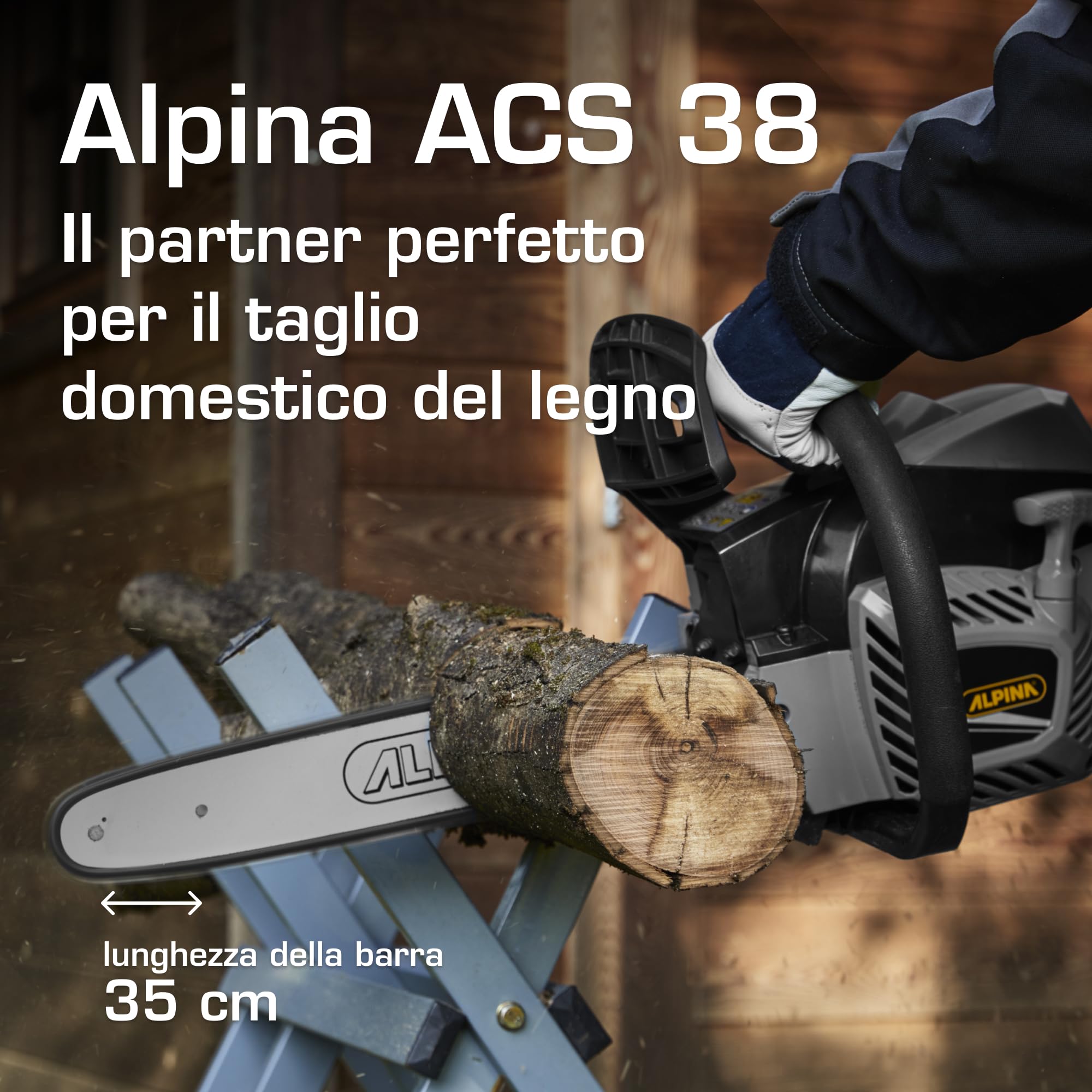 Alpina ACS 38 Motosega a Miscela 35 cm 37,2 cc Easy Start
