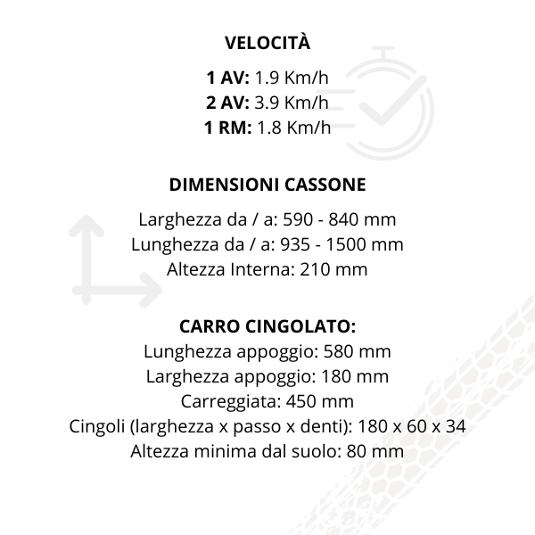 Active Powertrack 1350 motocarriola estensibile motore Honda