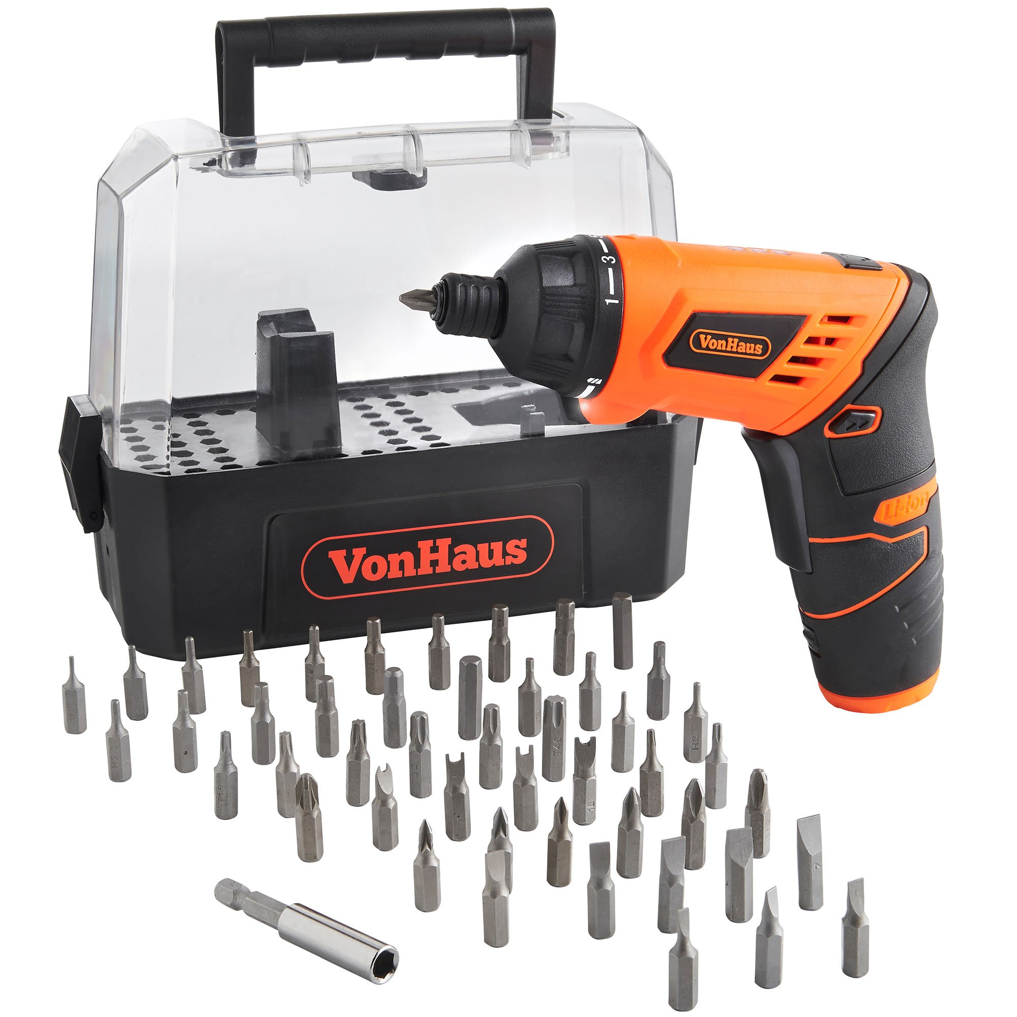 VonHaus Cacciavite cordless 3.6V set 50 pezzi LED