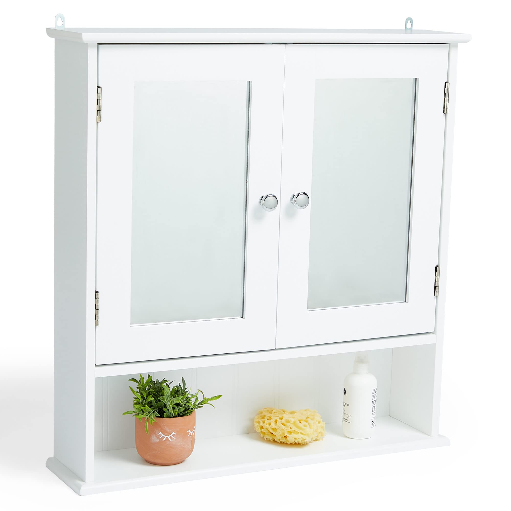 VonHaus Armadietto Bagno con Specchio 56 cm