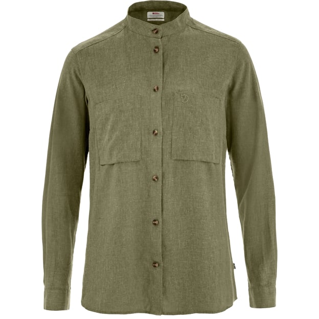 Fjällräven Övik Hemp Shirt LS W camicia donna verde canapa