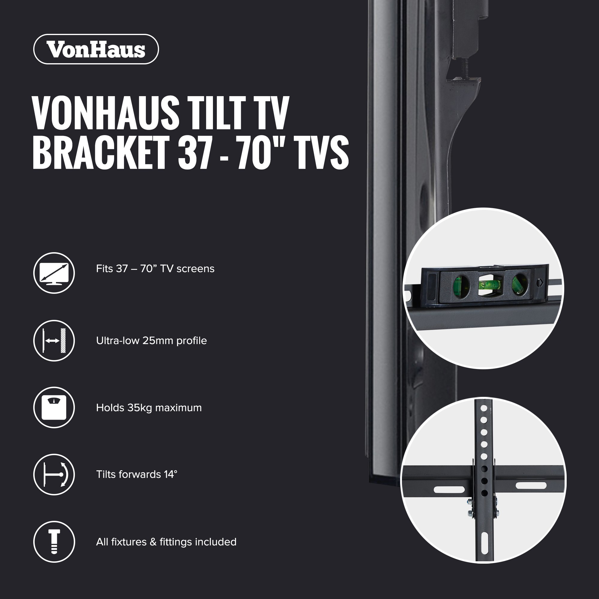 Vonhaus Designer Habitat Supporto TV 37-70 Pollici