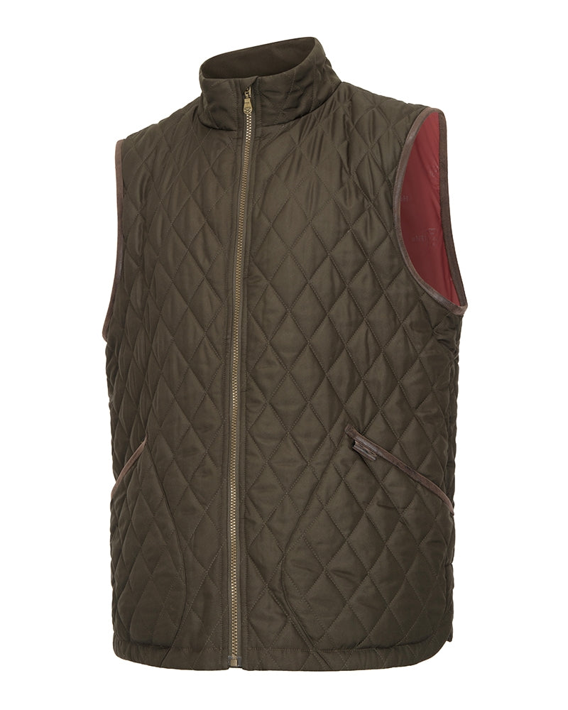 Hoggs of Fife Lindores Gilet trapuntato Forest verde