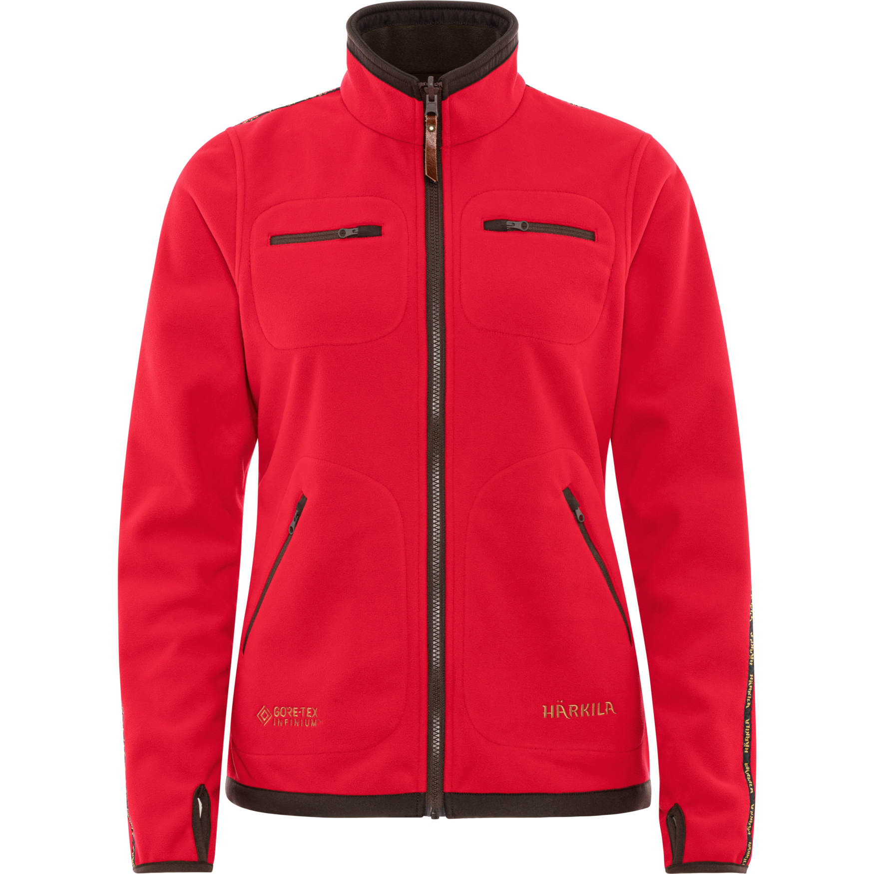 Härkila Kamko pile donna reversibile marrone rosso