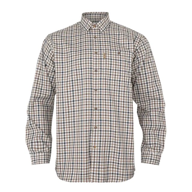 Härkila Milford camicia quadri blue beige check maniche lunghe