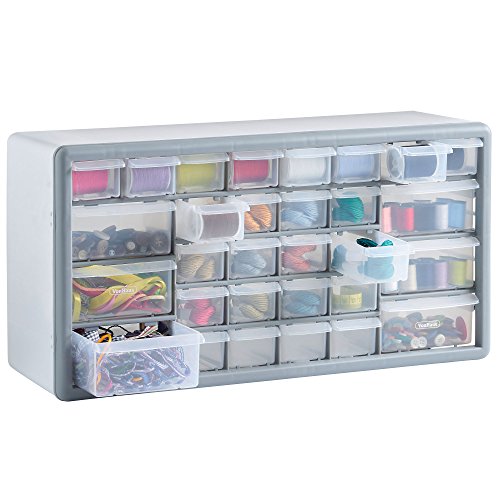 VonHaus Organizer 30 cassetti portaviti da parete grigio