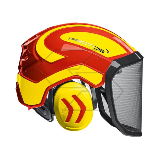 Pfanner Protos Forest casco forestale rosso giallo