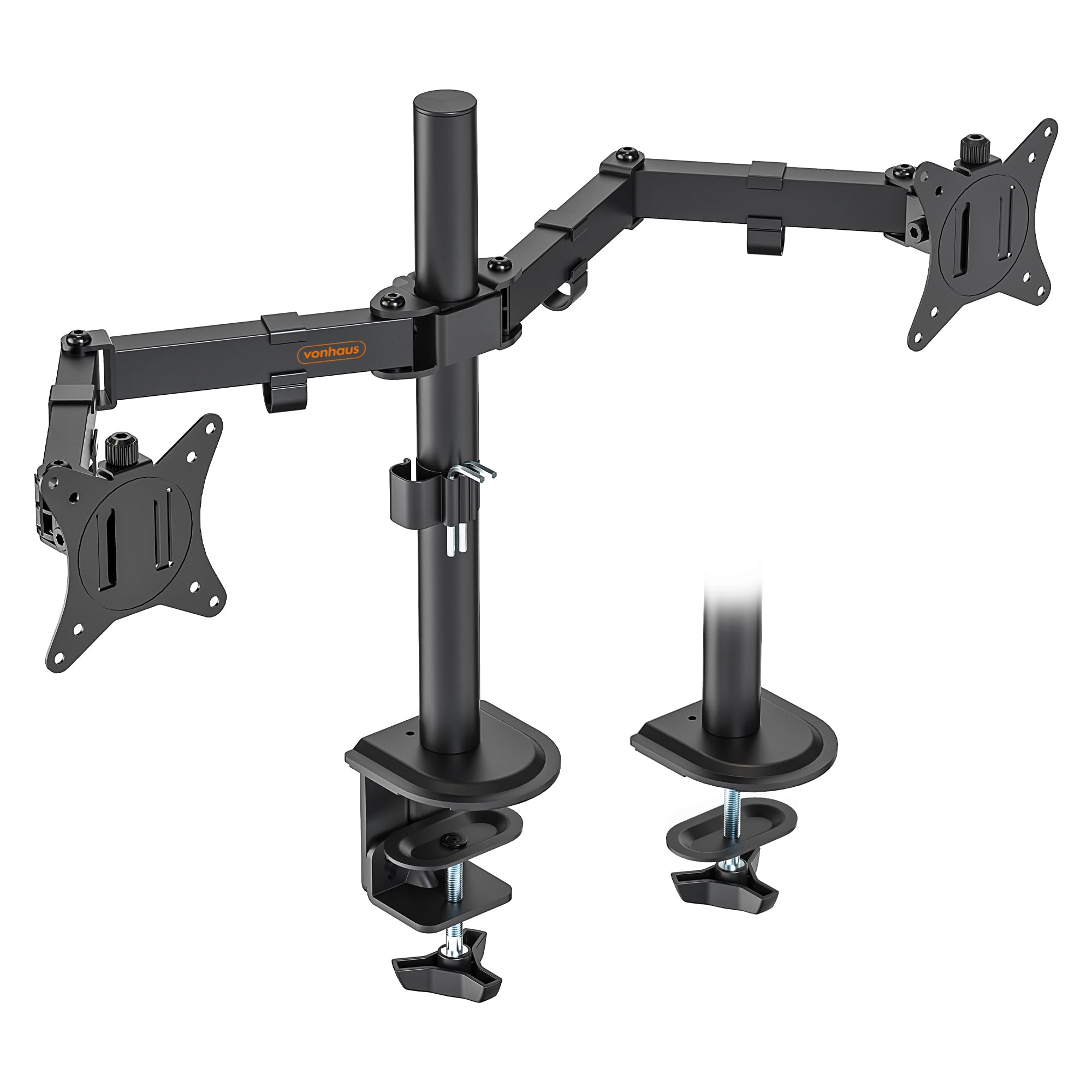 VonHaus Braccio Doppio Monitor 13-32" Regolabile VESA 75/100 Nero