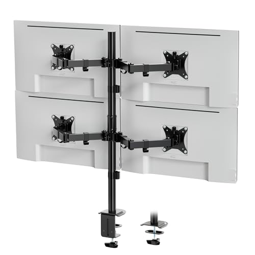 VonHaus supporto monitor 4 schermi 13-32" VESA acciaio