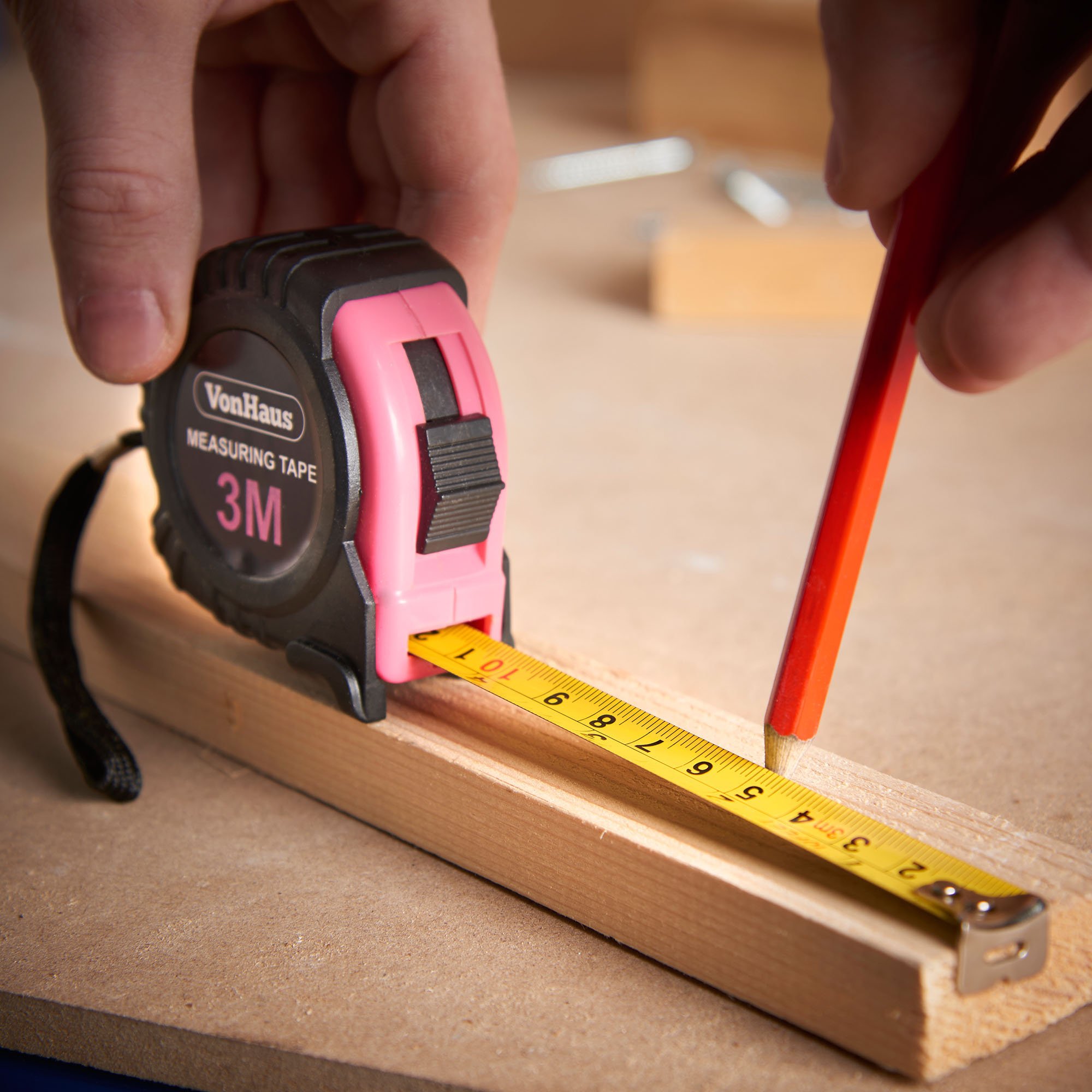 VonHaus set attrezzi 39 pezzi rosa con valigetta fai da te