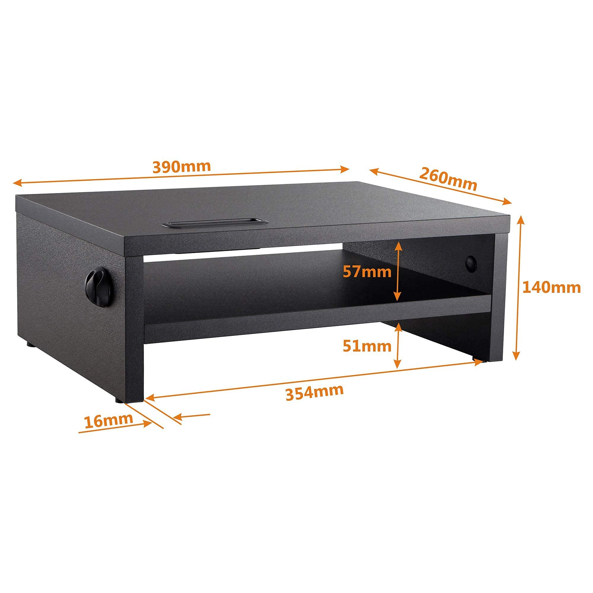 VonHaus supporto monitor scrivania nero 10 kg salvaspazio