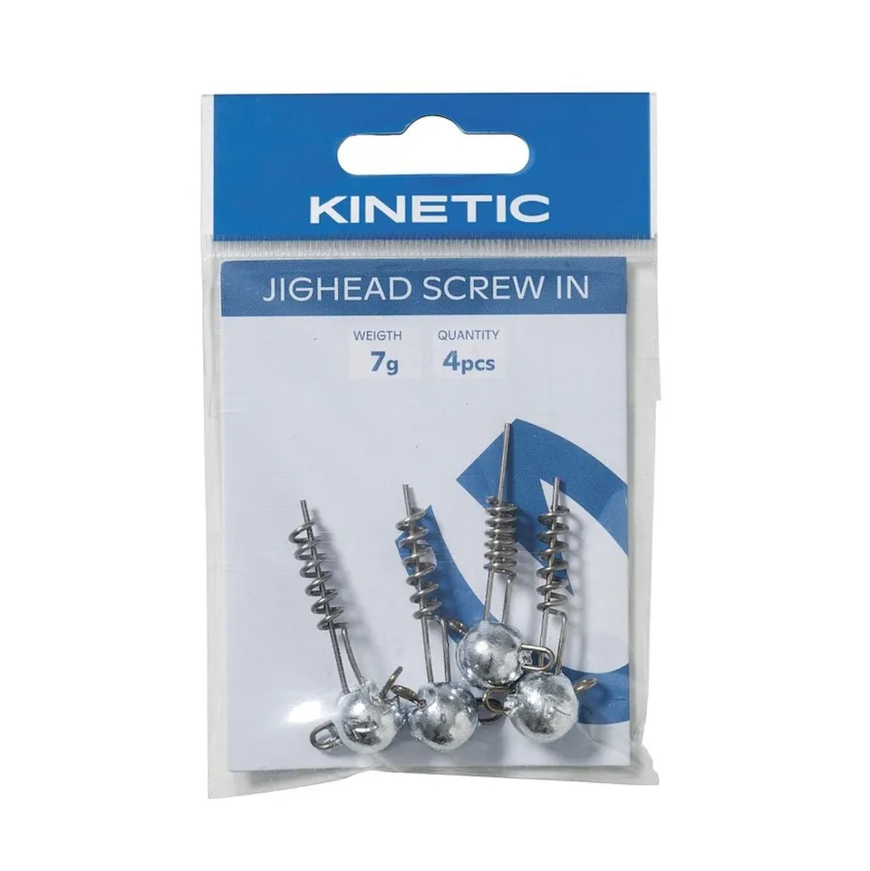 Kinetic Screw-In testa piombata per softbait 10 g 4 pezzi