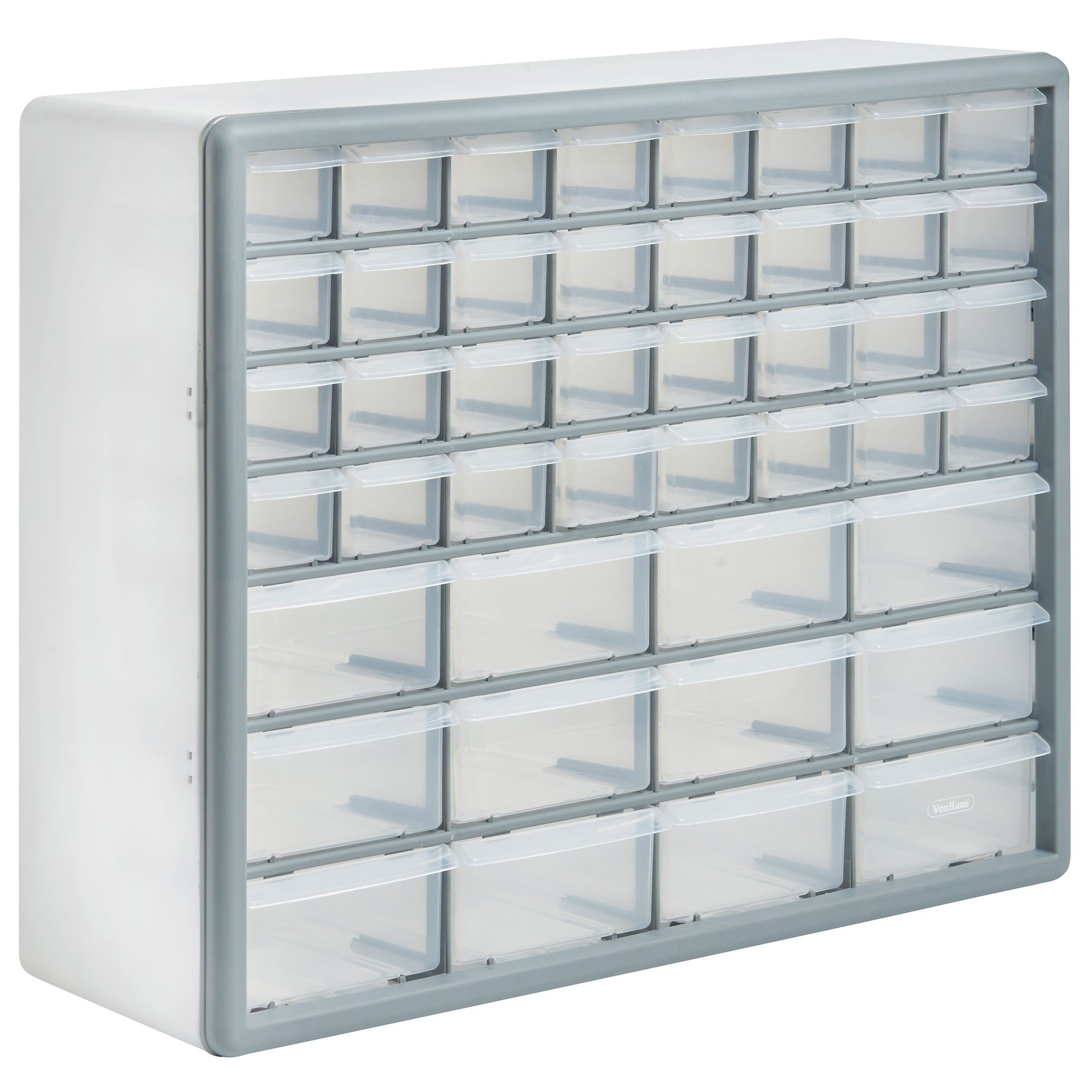 VonHaus Organizer 44 cassetti portaviti da parete grigio