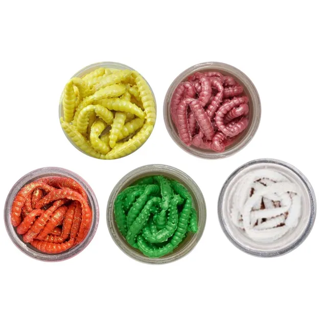 Berkley PowerBait Honey Worms Garlic esca Yellow 55 pz aglio