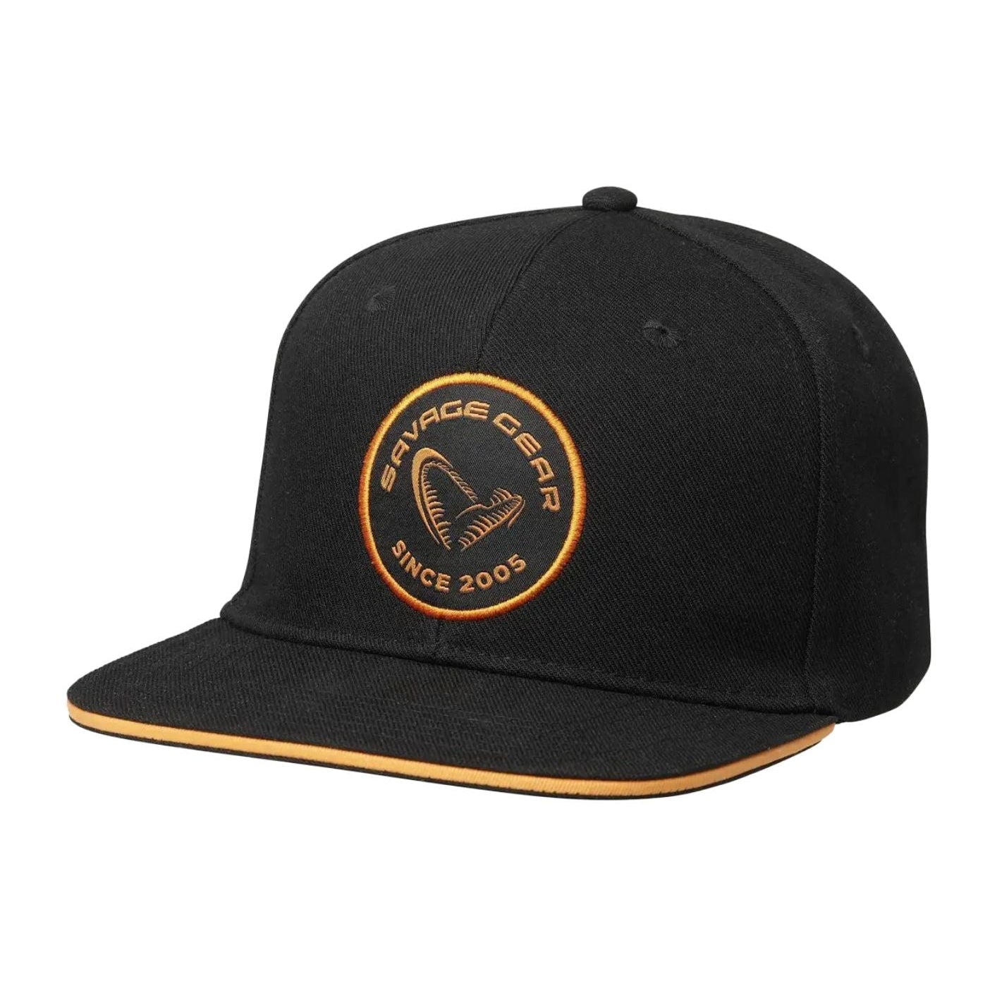 Savage Gear Badge Flatbill Cappellino Nero Arancione Snapback