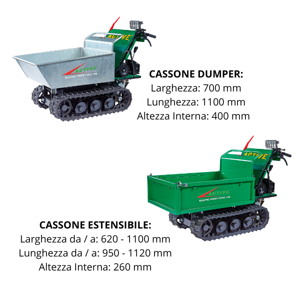 ACTIVE Powertrack 1460 motocarriola elettrica 450 kg